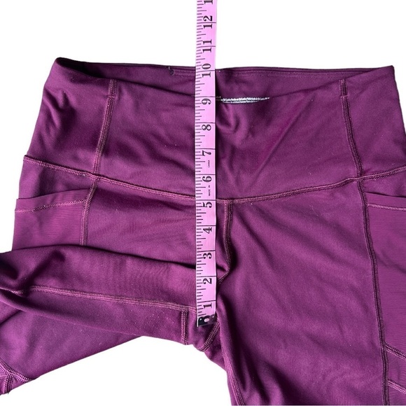 Victoria’s Secret Sport Knockout Maroon Mesh Panel Leggings Pockets, Medium - Picture 9 of 10